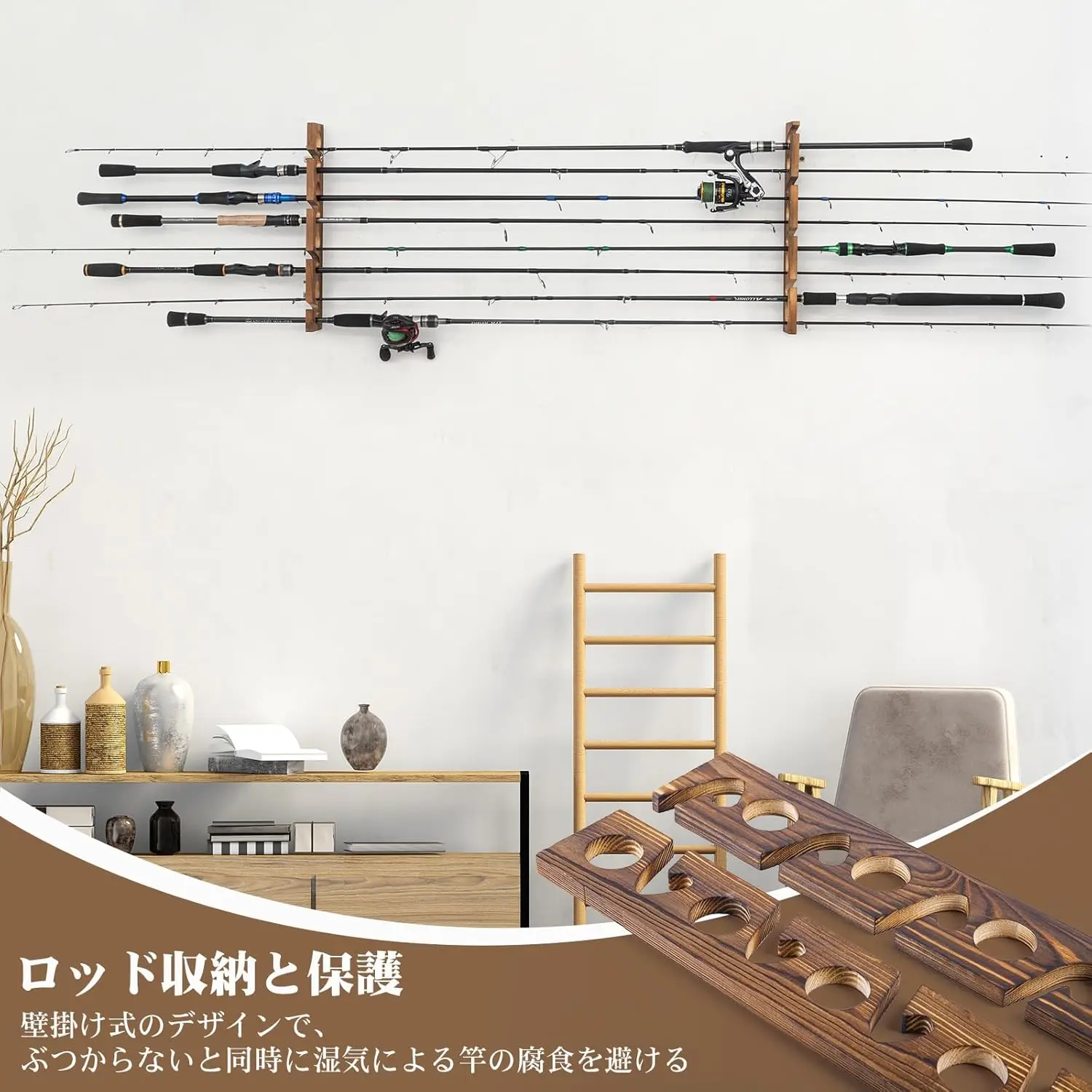 Goture Fishing Rod Holders wit - Fishing Rod Rack ulasan dan harga