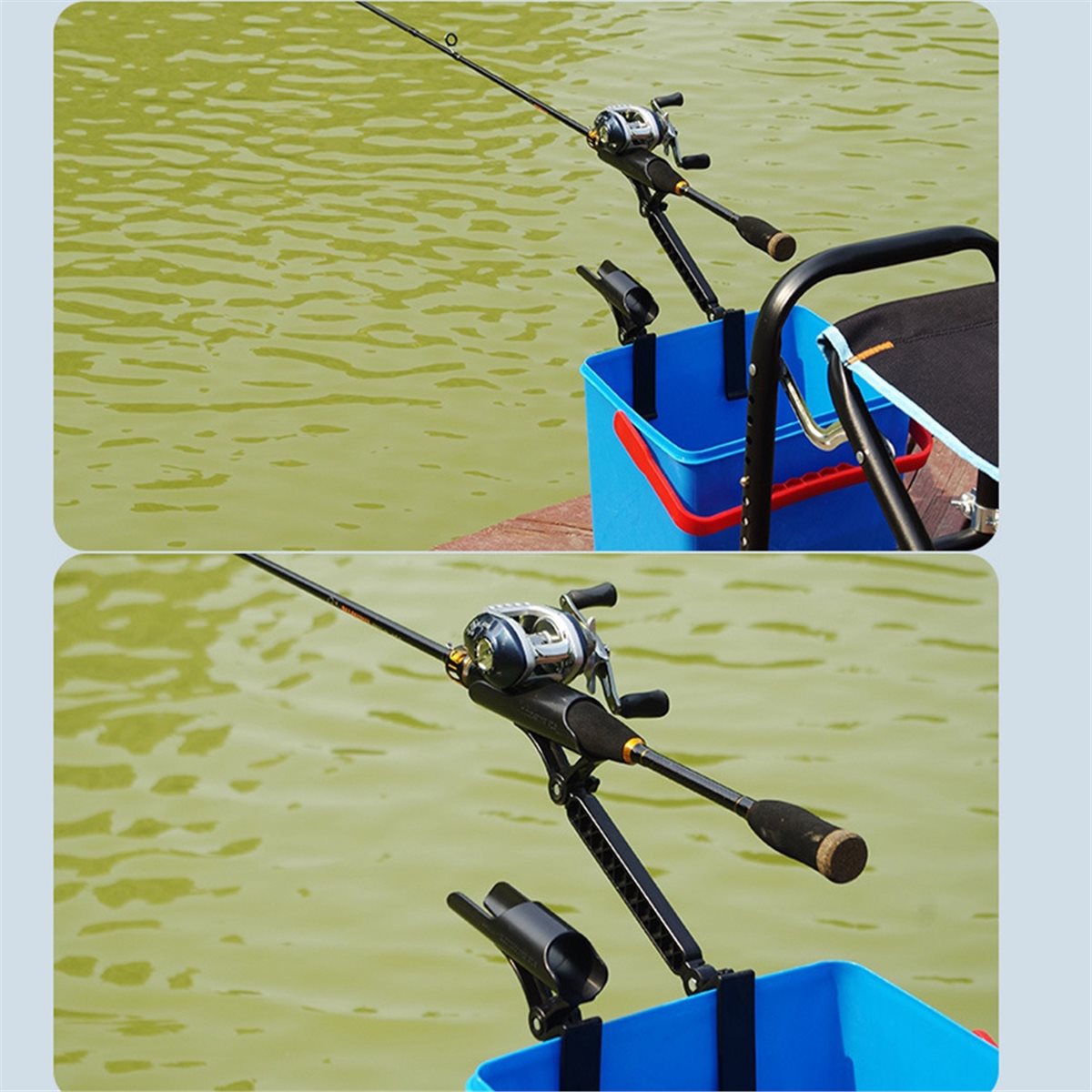 POPULAR-2pcs Adjustable Bucket - Fishing Rod Ice ulasan dan harga
